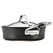 Anolon Nouvelle Hard Anodized Nonstick Saute Pan / Frying Pan / Fry Pan with helper handle - 5 Quart, Gray