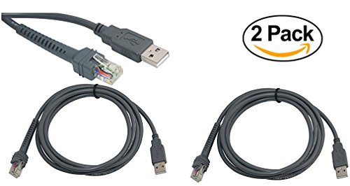 Symbol LS2208 USB Cable CBA-U01-S07ZAR (2 PACK)