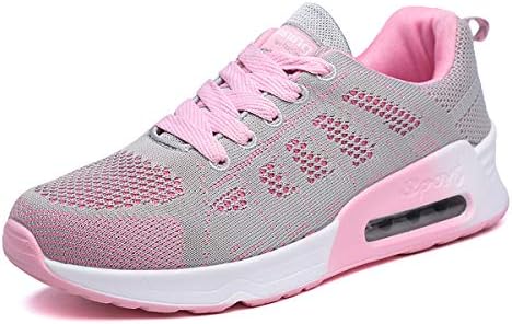 Women Lightweight Walking Shoes Ladies Lace Up Sneakers Mesh Go Running Trainers Low Top Breathable Athletic Walk Gym Shoes Sport Run