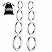 Sobly Unisex Small Stainless Steel Huggie Hinged Hoop Earrings Tiny Body Piercing 4 Pairs a Set,Hypoallergenic (Silver)