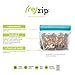 (re) zip 5-pack Stand-Up Reusable Bags | BPA-Free, Food Grade, Leakproof, Freezer and Dishwasher Safe | 5 Snack-Size Bags (1-Cup / 8-Oz) | Multicolor for Easy Organization