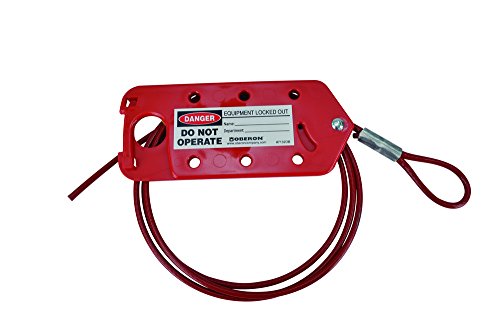 Oberon LOTO-CBL10FT Cable Lockout, 10', Red