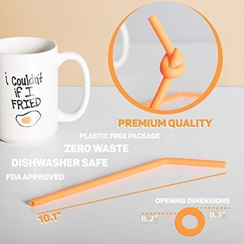 15 Silikon-Trinkhalme für 30 und 570 ml Yeti – flexibel leicht zu reinigen + 2 Reinigungsbürsten – Bild 5