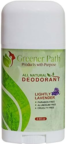 All Natural Deodorant for Women and Men by Greener Path | Lavender Scent 2.65 Oz | Non-Toxic Aluminum Free Deodorant | Made in USA | Paraben Free &amp; Non-GMO | Natural &amp; Organic Deodorant for Women