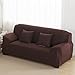 Bluecookies Stretch Arm Elastic Loveseat Slipcover, Chocolate