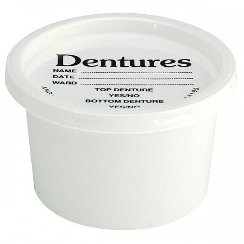 Disposable Denture Pot and Lid (x50) Amazon.co.uk Business, Industry