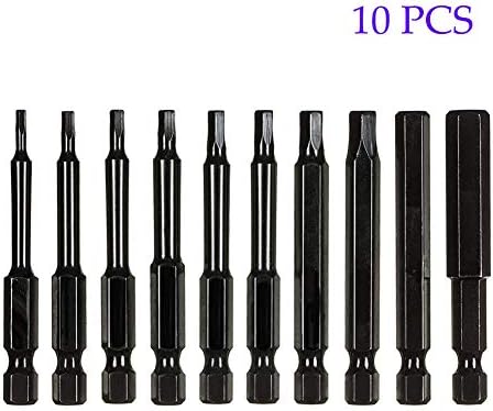 10 Pcs Hex Shank Head Allen Magnetic Drill Bit Set - 2.35" Long Solid S2 Steel Alloy Quick Release Shank for Easy Attachment - 1/4 Inch Magnetic Screwdriver Bit Sets(1.5mm-8mm Tips)