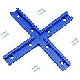 3'' T Tracks for Woodworking Intersection Kit 1 Set, Double-Cut Jig Profile Universal T-Tracks with Predrilled Mounting Holes