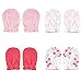 4-Pack Scratch Mittens, Pink Floral