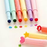KitMax (TM) Pack of 12 Pcs Cute Cool Novelty Candy Color Seal Pen Tip Highlighter Office School Supplies Students Children Gift (Color May Vary)