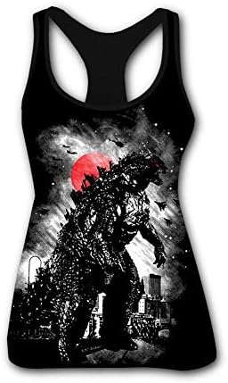 Vest 3D Print Tank Top Womens Godzilla T Shirt Racerback Sleeveles