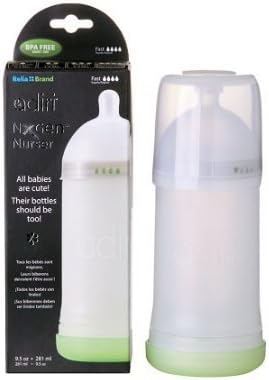 Adiri NxGen Stage 3 Nurser Fast Flow Baby Bottle, White, 9 Plus Months