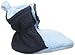 Luvable Friends unisex baby Cozy Fleece Booties Slipper Sock, Light Blue Navy, 6-12 Months Infant US