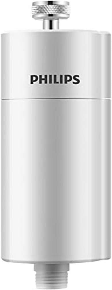 Philips Water in-Line Shower Filter and 1 Replacement Cartridge, 50 000 L Filtration Capacity, White