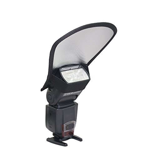Bestshoot Flash Diffuser Reflector, 2 Pack Premium Two-Side Silver/White Universal Speedlite Reflector for Canon, Nikon, Sony, Sigma, Yongnuo, Godox, Neewer, - Thumbnail 2