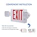 Exit Signs, AUSPICE LED Exit Sign Battery, Emergency Exit Sign, Self Contained 120V/277V Exit Light, UL Exit Sign with Emergency Lights, Energy Efficient, Long Lasting and Fire Resistance