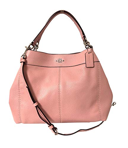 Coach Pebbled Leather Small Lexy Shoulder Bag Handbag (SV/Petal)