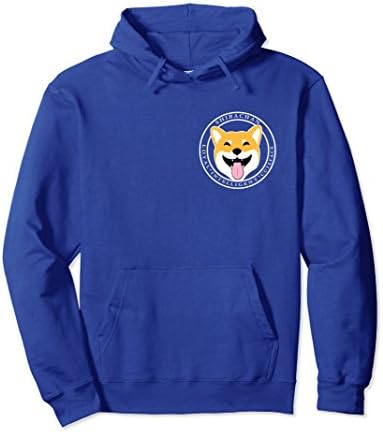 Unisex Shiba Inu Red Logo Hoodie Small Royal Blue