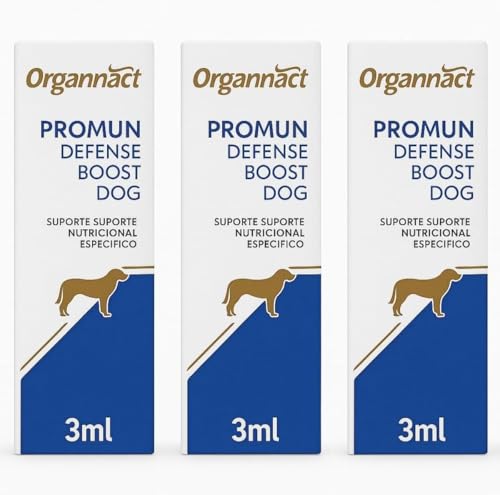 Kit 3 Suplementos Cães Prom Defesa Boost para Cães 3ml Probiótico Omega 3 Suporte Nutricional Casa Buritis