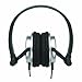 Gemini DJX Series DJX-03 Professional Audio Collapsible Lightweight DJ Headphones with 50mm High-Output Drivers and 4.5ft. Tangle-Free Cable, Black with Silver Accents