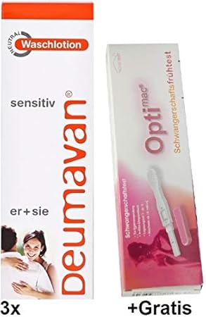 Deumavan Waschlotion Sensitiv Neutral 3x 200ml + GRATIS Schwangerschaftsfrühtest