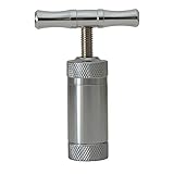 Bearfire Aluminum Metal Pollen Press Presser Compressor Herb Grinder Tobacco Spice Crusher Grinder (Size: 120 g, Color Silver)