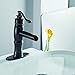 BWE Led Oil Rubbed Bronze 8 Inch Widespread Waterfall Bathroom Faucet 3 Hole Rustic with Pop Up Drain Assembly and Supply Line 2 Handles Black Vanity Lavatory Sink Mixer Tap