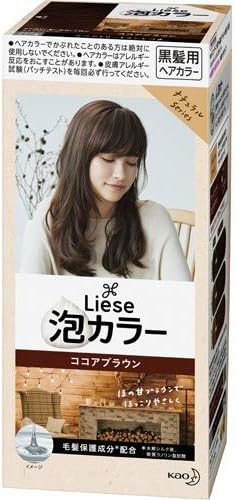 KAO Japan Liese Prettia Creamy Bubble Hair Color for Dark Hair (Cocoa Brown)