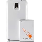 Hyperion Samsung Galaxy Note 3 6400mAh Extended Battery + White Back Cover (Compatible with Verizon Samsung Note 3 / At&t Samsung Galaxy Note III / Sprint Samsung Note 3 / ALL International Samsung Note 3 SM-N900 / N7200 Models) **NOW with NFC/Google Wallet!!** [2 Year Warranty] (White)