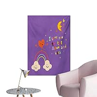 Anzhutwelve I Love You Photographic Wallpaper Valentines Bugs Heart Singing Over Rainbow Moon Dancing with Scars Beats CartoonViolet W20 xL28 Wall Poster