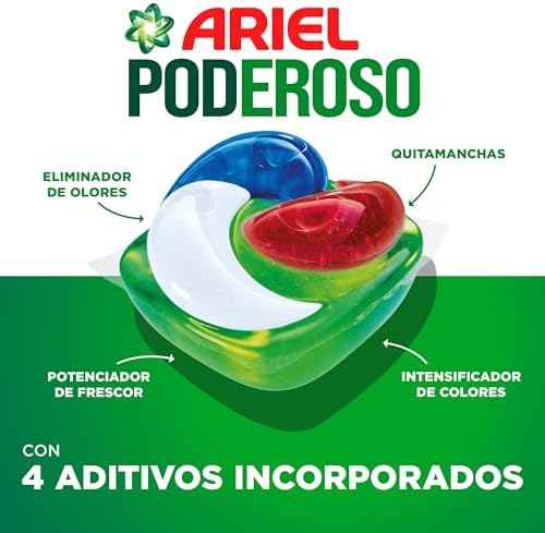 Cápsulas para lavadoras de detergente PODEROSA | 29 Lavagens | Frescura Selvagem | POD GRANDE = 2 PODS | 2X Remoção de Manchas e Odores