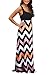 ReachMe Womens Summer Bohemian Floral Maxi Dresses Loose Casual Boho Printed Maxi Dress Beach Party Dress(6 Black,L)