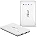 Akiko 9000mAh Ultra Slim Premium External Battery Pack Charger Powerbank with Dual USB Port (2.1A/ 1.5A Output) -Retail Packaging - White