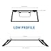 Macally Glass Computer Monitor Stand Riser - Desk Monitor Riser for Laptop with Shelf Storage Space for Keyboard - Sturdy Desktop Computer Stand & No Slip Pads - Black
