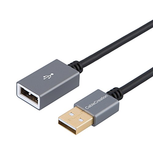 CableCreation USB 2.0 Extension Cable, USB A Male to Female Extender for Gamepad, Flash Drive, Mouse, Keyboard, Printer, Scanner, Card Reader (1.66ft) Black