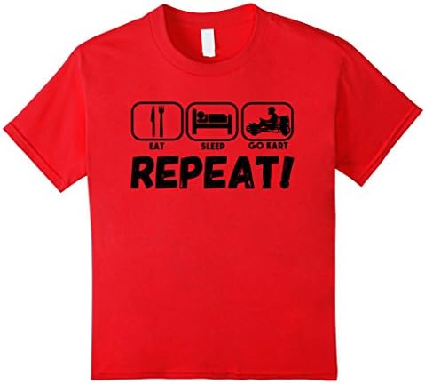 Kids Funny Go Kart Cart Racing Car T-shirts Tees Shirts 10 Red