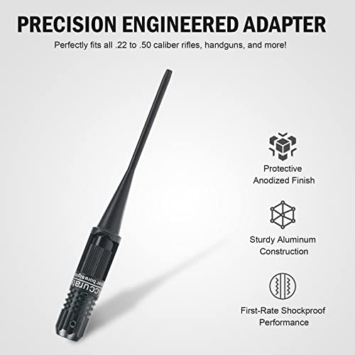 Pinty Red Laser Bore Sight Kit for .22 to .50 Caliber, Red Dot