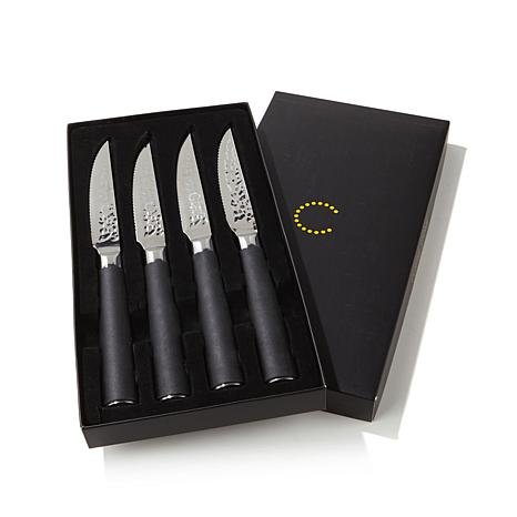 Curtis Stone Samurai Series Set of 4 Steak Knives (Renewed)