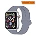 YANCH Compatible with for Apple Watch Band 42mm 44mm, Soft Silicone Sport Band Replacement Wrist Strap Compatible with for iWatch Series 4/3/2/1, Nike+,Sport,Edition, M/L Size, Lavender Gray