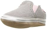 Robeez Girls' Slip on Soft Soles Crib Shoe, Pop of Pink Liam, 12-18 Months M US Infant