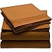 Mellanni Bed Sheet Set - Brushed Microfiber 1800 Bedding - Wrinkle, Fade, Stain Resistant - Hypoallergenic - 4 Piece (King, Mocha) primary
