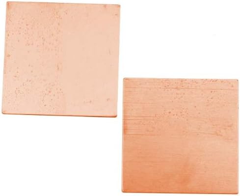 Beadaholique Solid Copper Square Stamping Blanks - 28.7mm 24 Gauge Thick (2 Pieces)