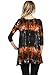 Frumos Womens Tunic Round Neck 3/4 Sleeve Top Top Rust X-Large