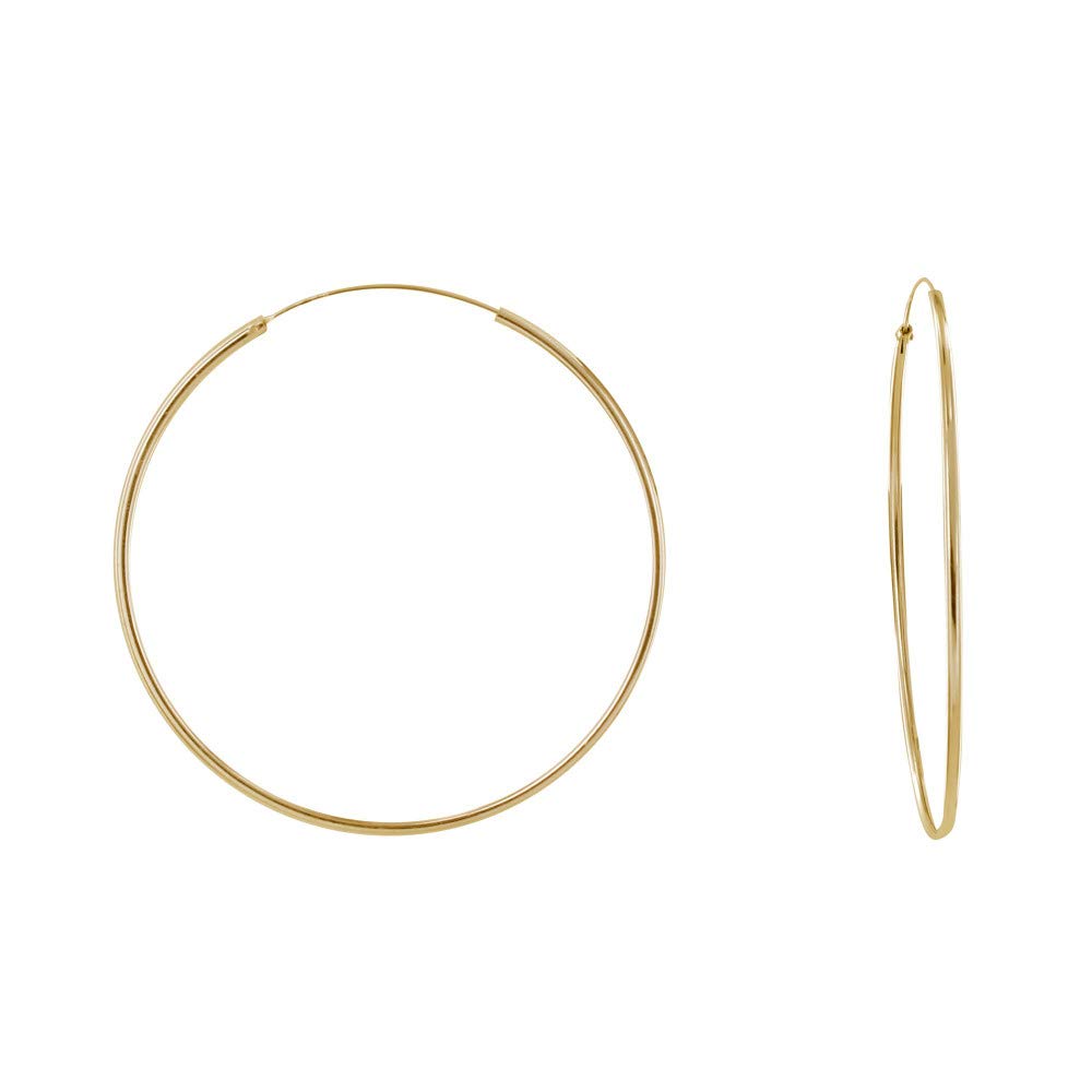 LES POULETTES BIJOUX - Earrings Gold Plated Thin Creole 5cm