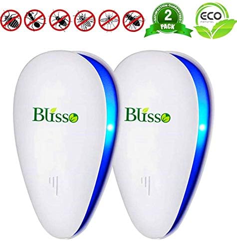 blisso Ultrasonic Pest Repeller Best Pest Control Mouse Repellent Electronic Plug In Extreme Power Eco Friendly LED Device Outdoor/Indoor Eliminate All Types of Insects and Rodents Eco Safe(2pacs)