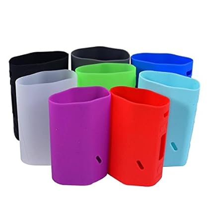 DIY-24H - Schutzhülle für Wismec Reuleaux RX200 Akkuträger RX 200 Silikon Case Silicone Silikonhülle Cover (Schwarz/Grün)
