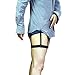 YiZYiF Garter Grip Shirt Scoks Stays Elastic Straps Belt with No-slip metal Clips, One Size, Black