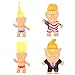 RACODA Donald Trump 2020 Election Collect Modle Long Hair Troll Doll 4pcs DIY Wearing Suit Flag Clothes Doll