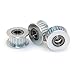 BIQU GT2 20Teeth 5mm Bore Aluminum Timing Belt Idler Pulley for 3D Printer 6mm Width Timing Belt (Pack of 5pcs)