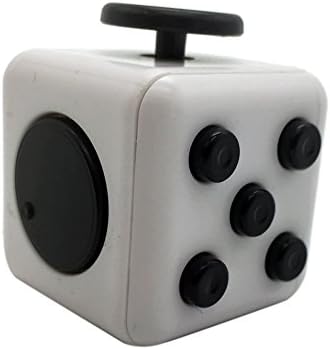 MCK Toy Fidget Cube Dice toy Stress Cube relieve Anxiety for Children and Adults (White/Black)